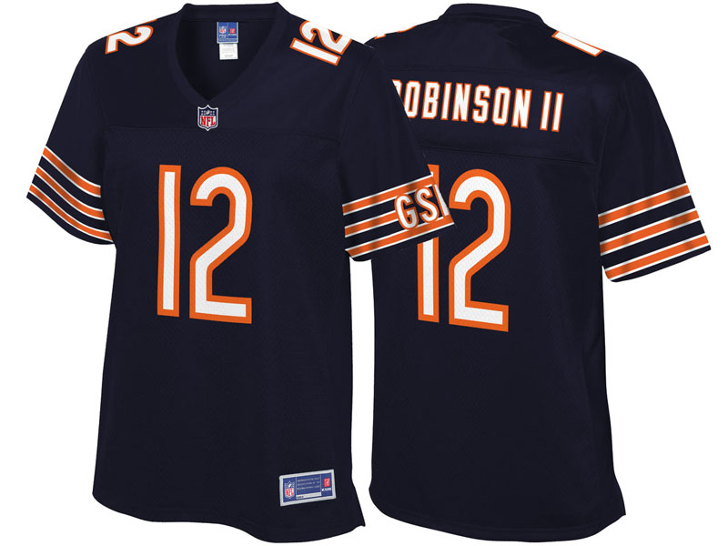 Women Chicago Bears #12 Allen Robinson Navy Pro Line Team Color Jersey