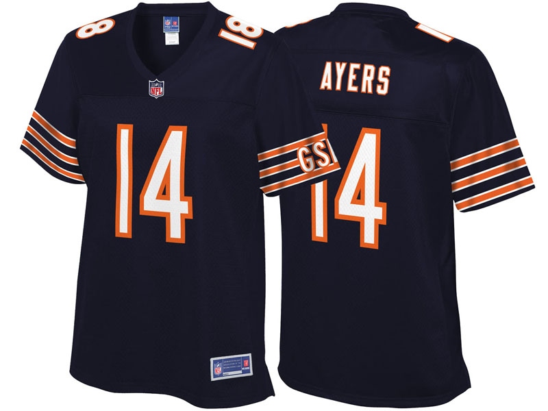 Women Chicago Bears #14 Demarcus Ayers Navy Team Color Player Jersey