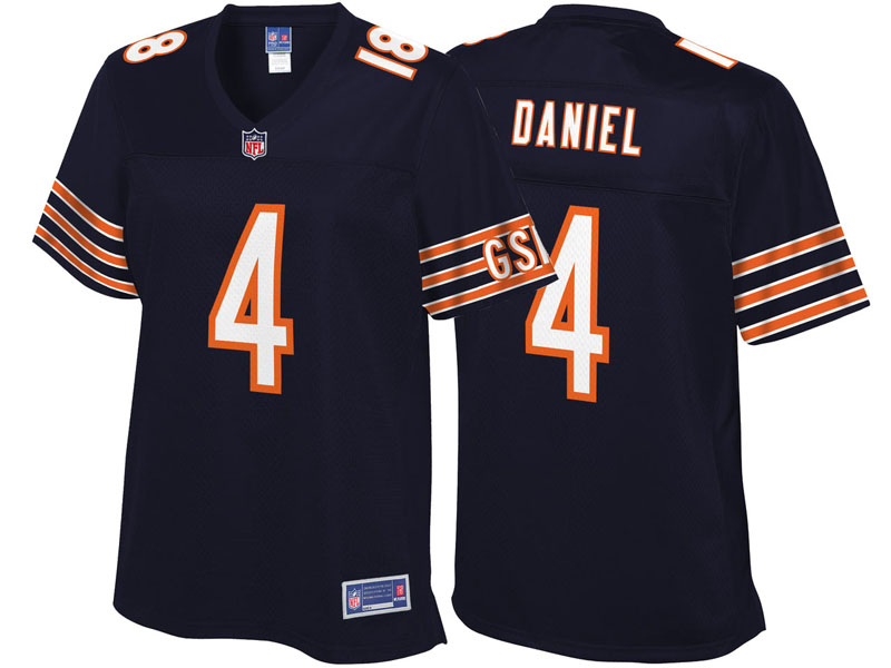 Women Chicago Bears #4 Chase Daniel Navy Team Color Player Jersey