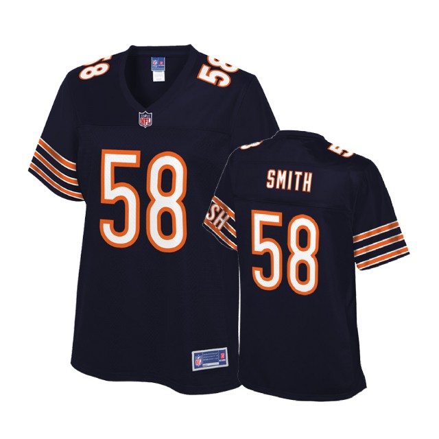 Women Chicago Bears #58 Roquan Smith Navy Pro Line Player Jersey