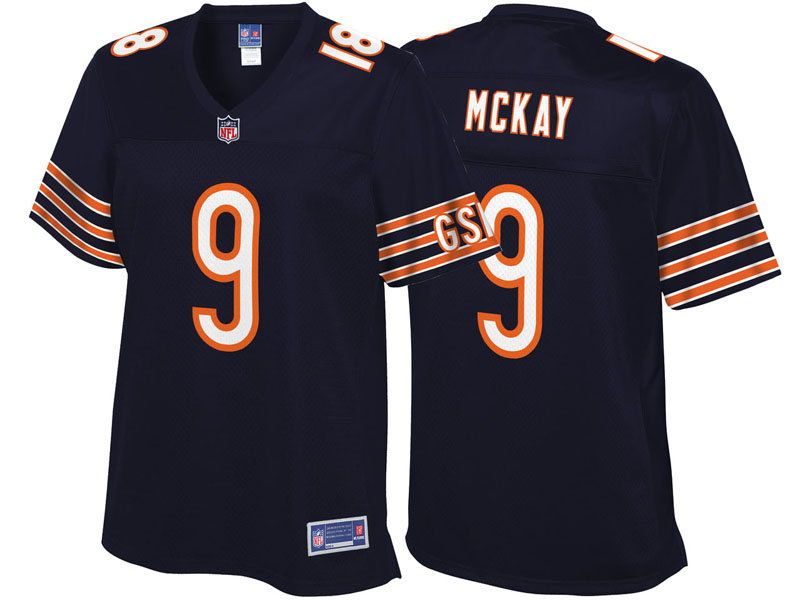 Women Chicago Bears #9 Tyler Bray Navy Team Color Player Jersey