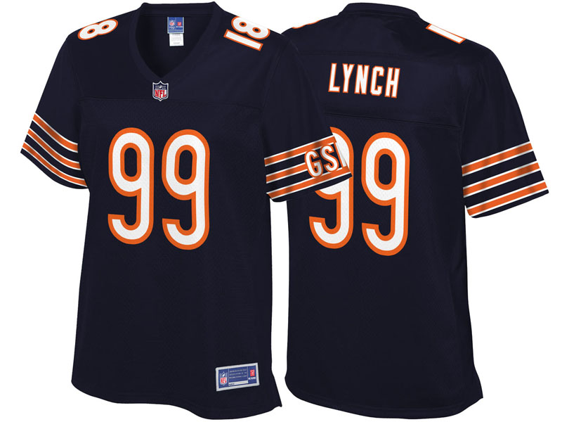 Women Chicago Bears #99 Aaron Lynch Navy Team Color Player Jersey Women Chicago Bears #99 Aaron Lynch Navy Team Color Player Jersey