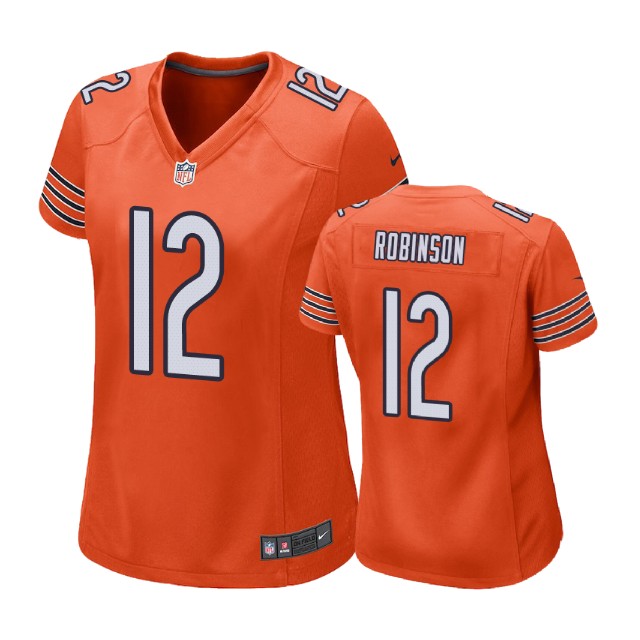 Women Chicago Bears #12 Allen Robinson Orange Alternate Game Jersey