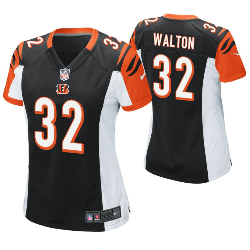 Women Cincinnati Bengals #32 Mark Walton Black Game Jersey Women Cincinnati Bengals #32 Mark Walton Black Game Jersey