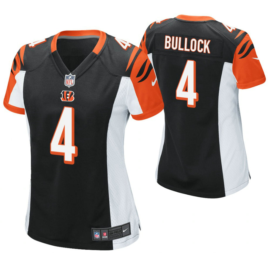 Women Cincinnati Bengals #4 Randy Bullock Black Game Jersey Women Cincinnati Bengals #4 Randy Bullock Black Game Jersey