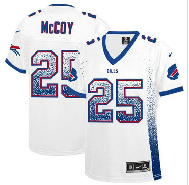 Women Buffalo Bills #25 LeSean McCoy White Drift Fashion Jersey Women Buffalo Bills #25 LeSean McCoy White Drift Fashion Jersey