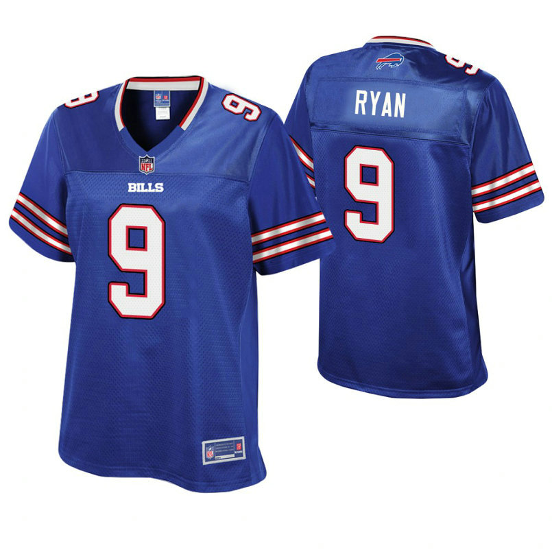Women Buffalo Bills #9 Jon Ryan Royal Player Pro Line Jersey