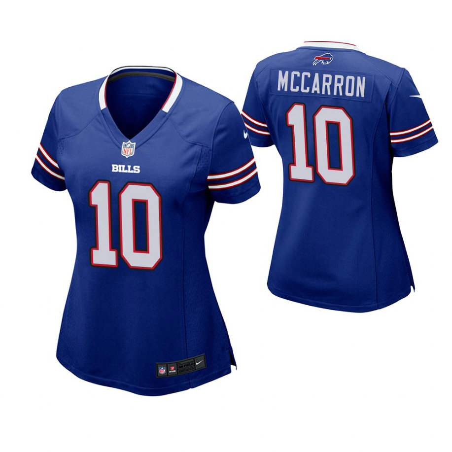Women Buffalo Bills #10 AJ McCarron Royal Game Jersey Women Buffalo Bills #10 AJ McCarron Royal Game Jersey