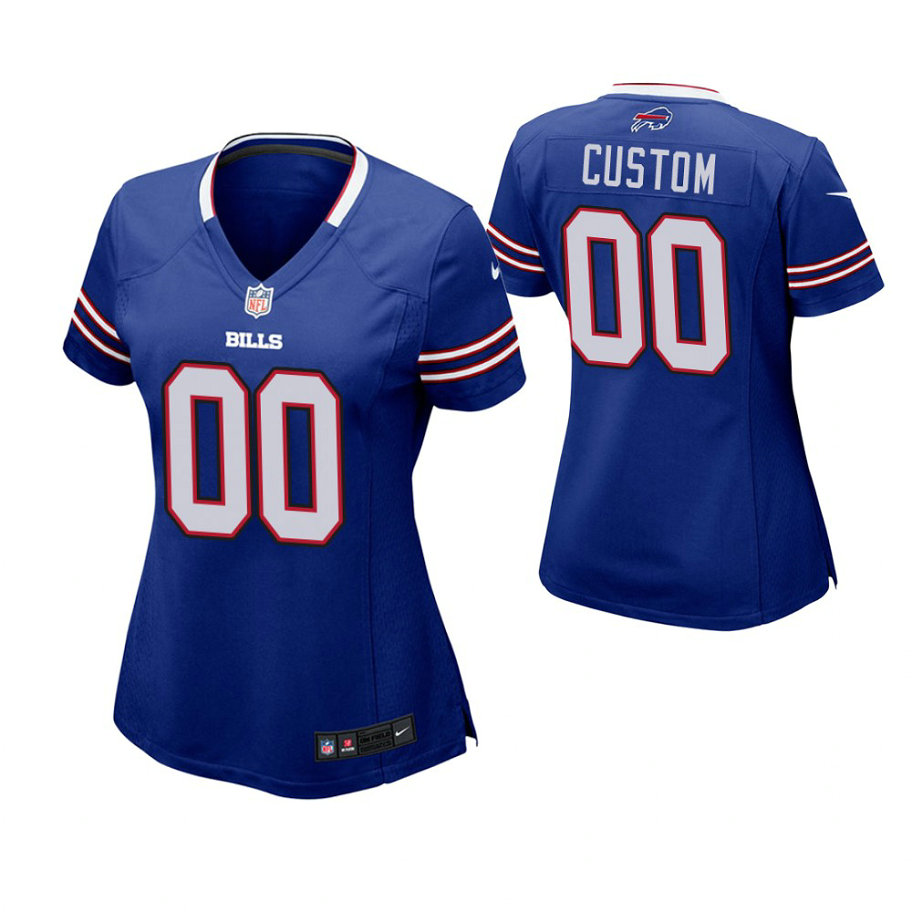 Women Buffalo Bills Royal Game Customized Jersey Women Buffalo Bills Royal Game Customized Jersey