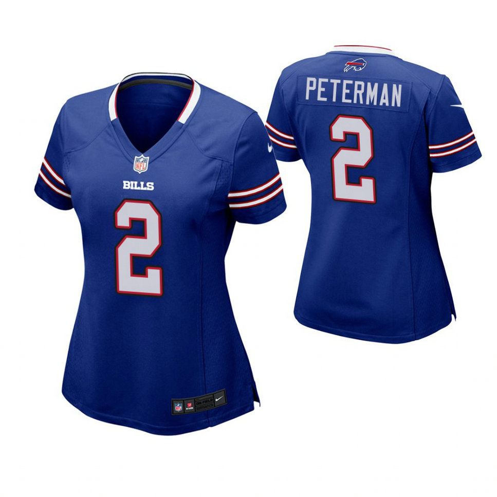 Women Buffalo Bills #2 Nathan Peterman Royal Game Jersey Women Buffalo Bills #2 Nathan Peterman Royal Game Jersey