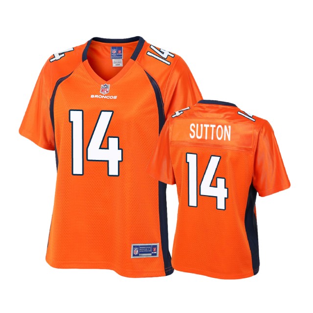 Women Denver Broncos #14 Courtland Sutton Orange 2018 Draft Player Jersey