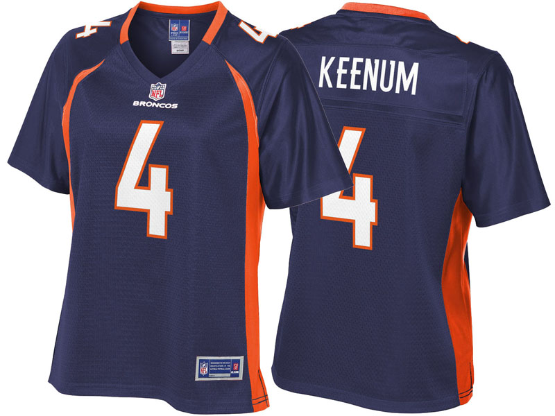 Women Denver Broncos #4 Case Keenum Navy Pro Line Player Jersey Women Denver Broncos #4 Case Keenum Navy Pro Line Player Jersey