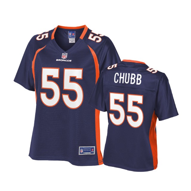 Women Denver Broncos #55 Bradley Chubb Navy Pro Line Alternate Player Jersey Women Denver Broncos #55 Bradley Chubb Navy Pro Line Alternate Player Jersey