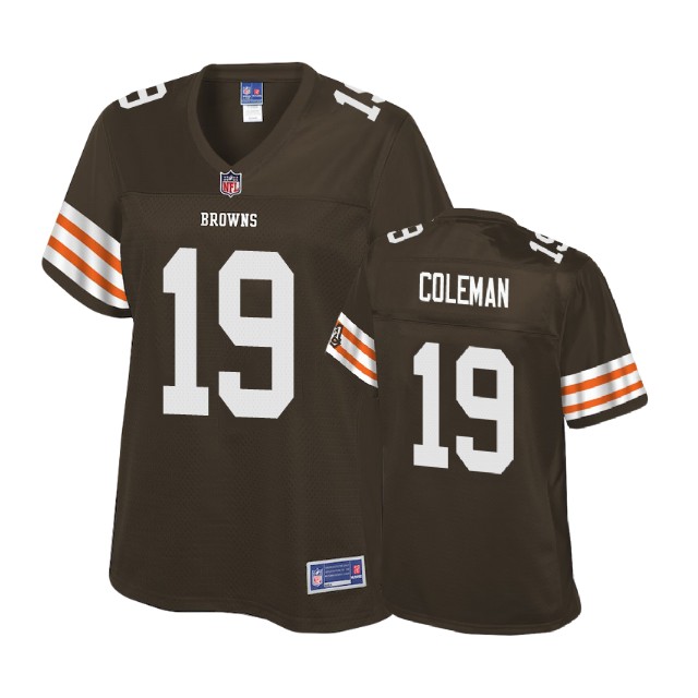 Women Cleveland Browns #19 Corey Coleman Brown Player Historic Logo Jersey Women Cleveland Browns #19 Corey Coleman Brown Player Historic Logo Jersey