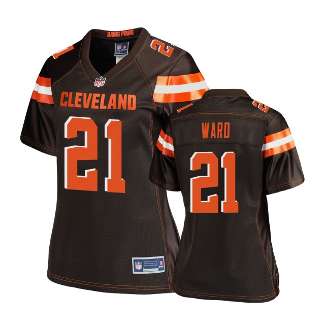 Women Cleveland Browns #21 Denzel Ward Brown Pro Line Player Jersey Women Cleveland Browns #21 Denzel Ward Brown Pro Line Player Jersey
