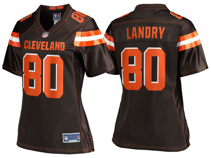 Women Cleveland Browns #80 Jarvis Landry Brown Pro Line Team Color Jersey Women Cleveland Browns #80 Jarvis Landry Brown Pro Line Team Color Jersey