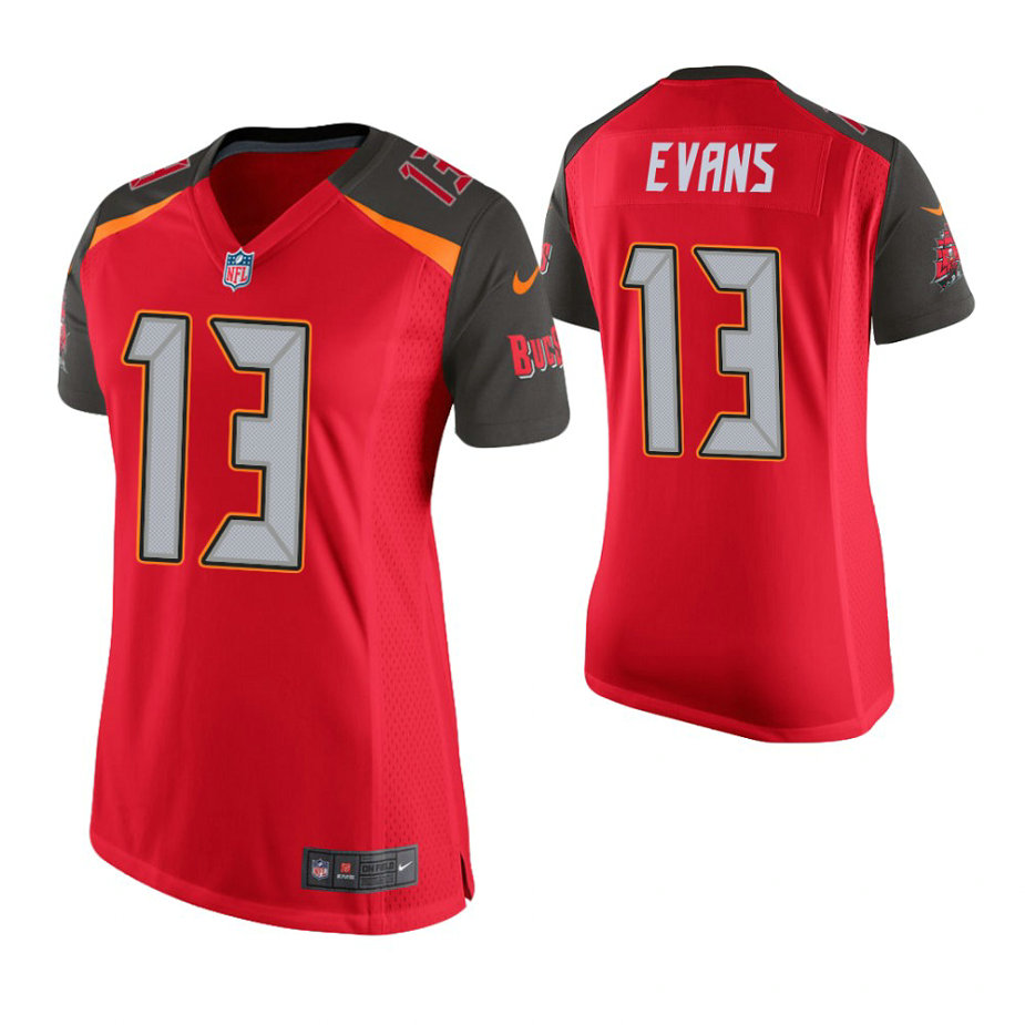 Women Tampa Bay Buccaneers #13 Mike Evans Red Game Jersey