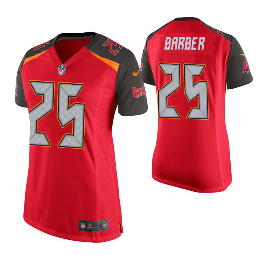 Women Tampa Bay Buccaneers #25 Peyton Barber Red Game Jersey