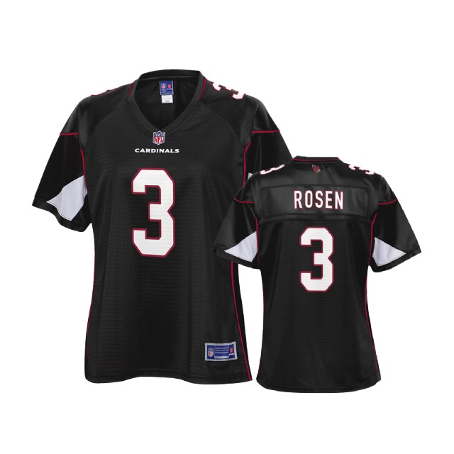 Women Arizona Cardinals #3 Josh Rosen Black Pro Line Alternate Player Jersey