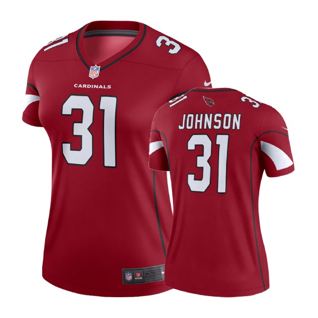Women Arizona Cardinals #31 David Johnson Cardinal Legend Jersey