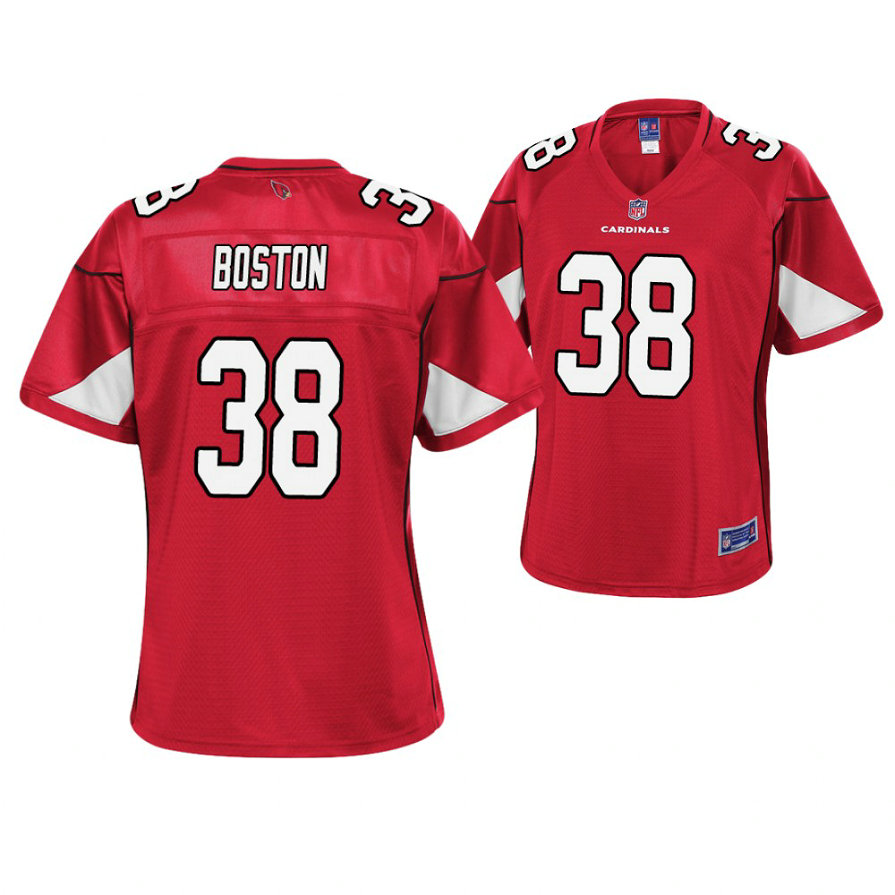 Women Arizona Cardinals #38 Tre Boston Cardinal Pro Line Player Jersey