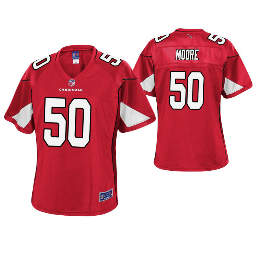 Women Arizona Cardinals #50 Airius Moore Cardinal Pro Line Player Jersey