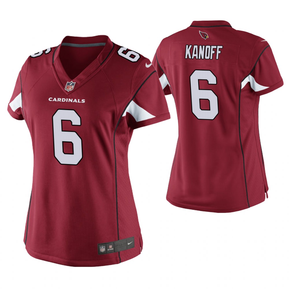 Women Arizona Cardinals #6 Chad Kanoff Cardinal Game Jersey