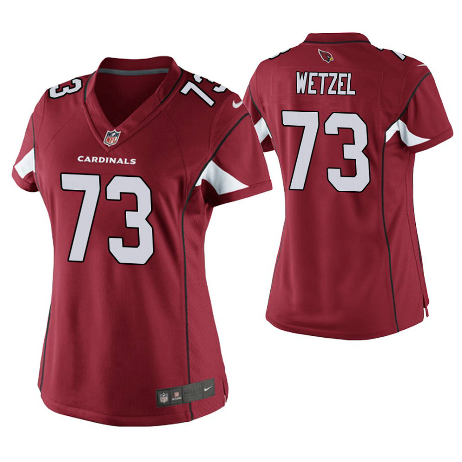 Women Arizona Cardinals #73 John Wetzel Cardinal Game Jersey