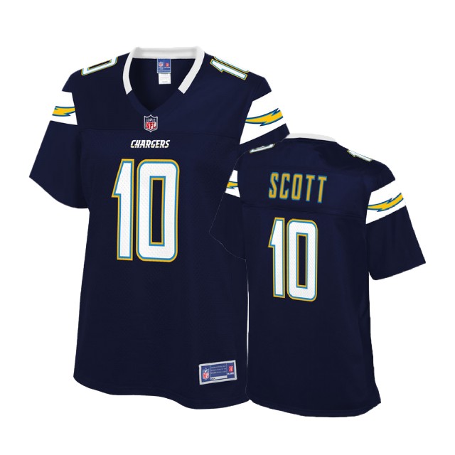 Women Los Angeles Chargers #10 Artavis Scott Navy Pro Line Player Jersey