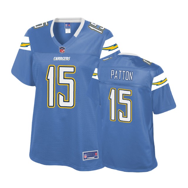 Women Los Angeles Chargers #15 Andre Patton Powder Blue Pro Line Player Jersey