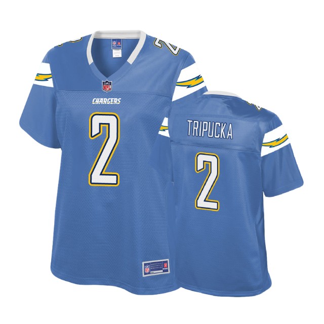 Women Los Angeles Chargers #2 Shane Tripucka Powder Blue Pro Line Player Jersey