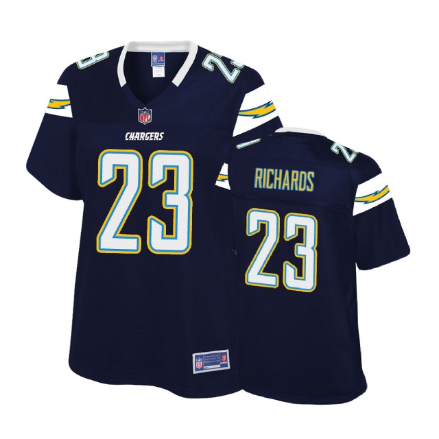 Women Los Angeles Chargers #23 Jeff Richards Navy Player Pro Line Jersey