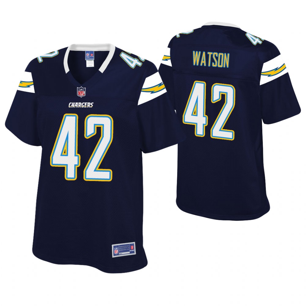 Women Los Angeles Chargers #42 Terrell Watson Navy Player Pro Line Jersey