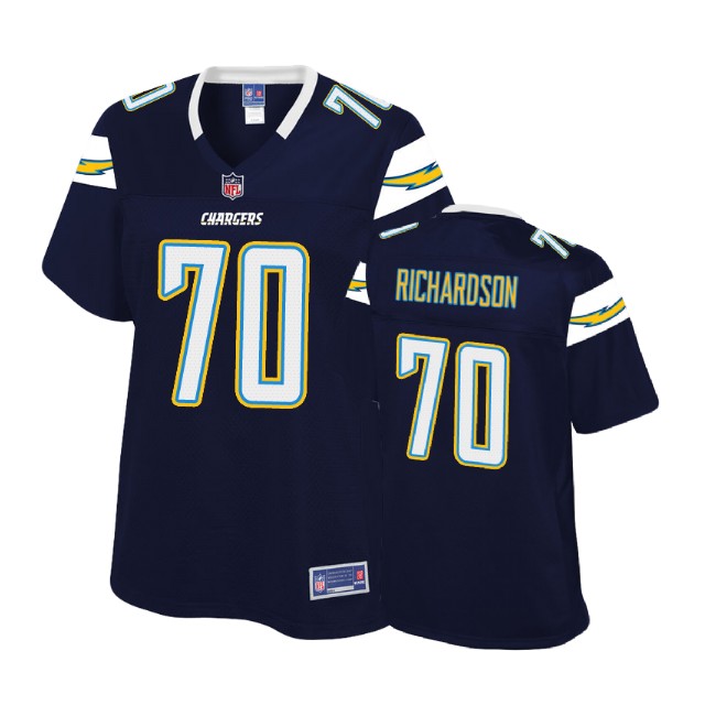 Women Los Angeles Chargers #70 Steven Richardson Navy Player Pro Line Jersey