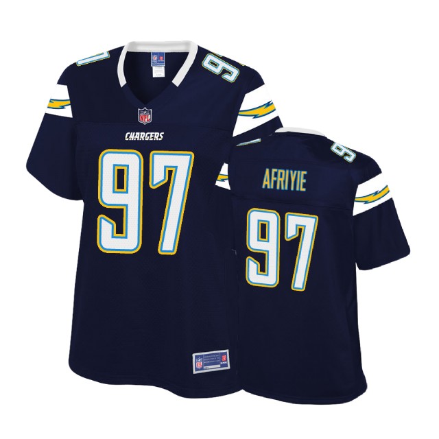 Women Los Angeles Chargers #97 Patrick Afriyie Navy Pro Line Player Jersey
