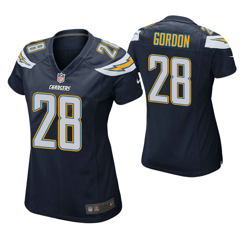 Women Los Angeles Chargers #28 Melvin Gordon Navy Game Jersey