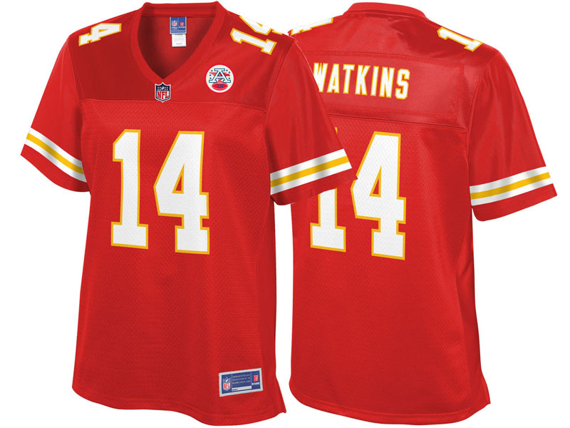 Women Kansas City Chiefs #14 Sammy Watkins Red Pro Line Team Color Jersey
