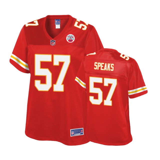 Women Kansas City Chiefs #57 Breeland Speaks Red Pro Line Player Jersey