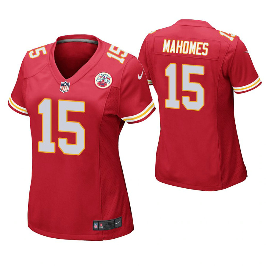 Women Kansas City Chiefs #15 Patrick Mahomes II Red Game Jersey