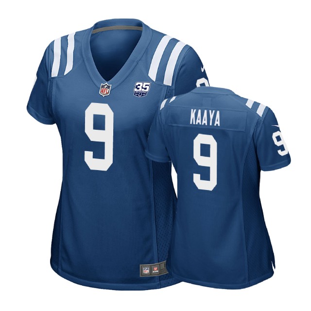 Women Indianapolis Colts #9 Brad Kaaya 35th Anniversary Game Royal Jersey Women Indianapolis Colts #9 Brad Kaaya 35th Anniversary Game Royal Jersey