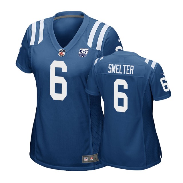 Women Indianapolis Colts #6 DeAndre Smelter 35th Anniversary Game Royal Jersey Women Indianapolis Colts #6 DeAndre Smelter 35th Anniversary Game Royal Jersey