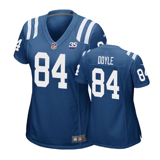 Women Indianapolis Colts #84 Jack Doyle 35th Anniversary Game Royal Jersey