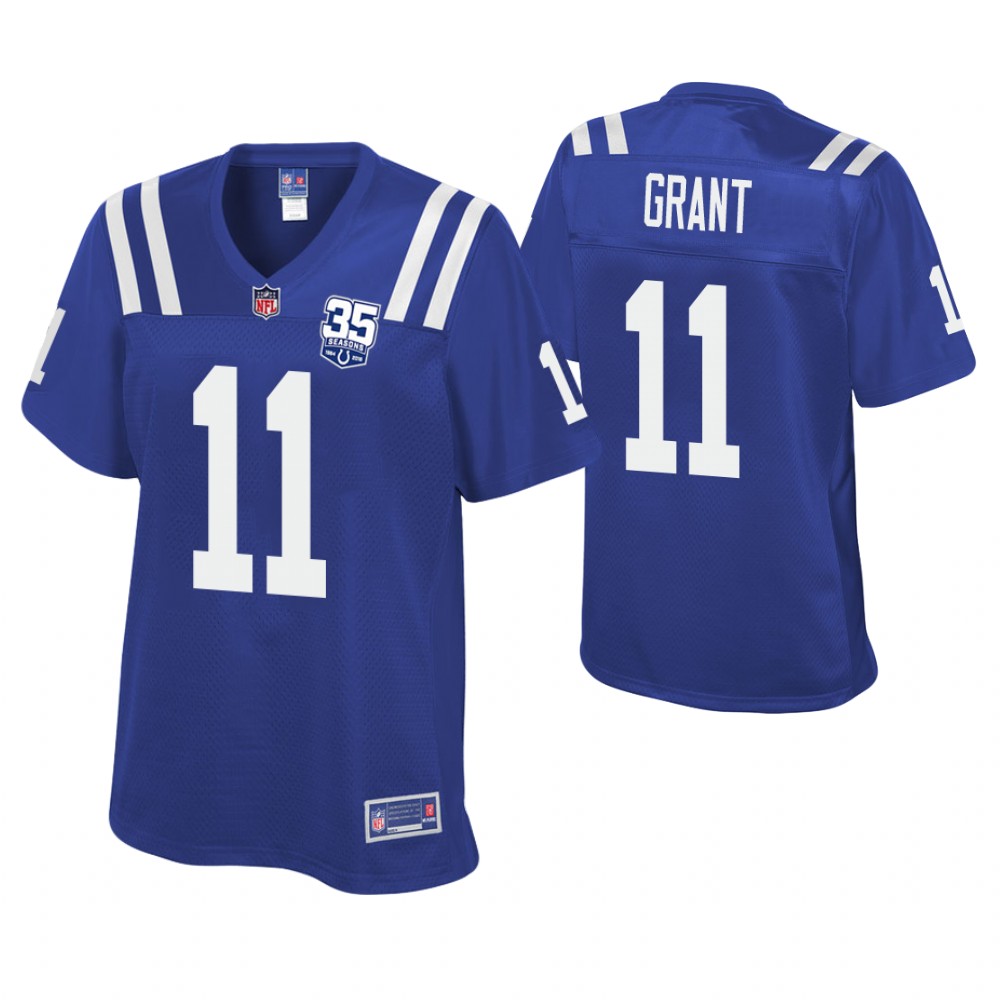 Women Indianapolis Colts #11 Ryan Grant Royal 35th Anniversary Game Jersey