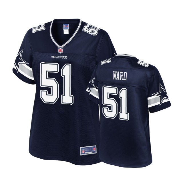Women Dallas Cowboys #51 Jihad Ward Navy Player Jersey