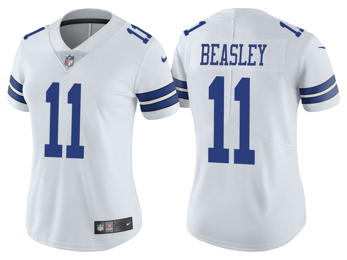 Women Dallas Cowboys #11 Cole Beasley White Vapor Untouchable Limited Jersey