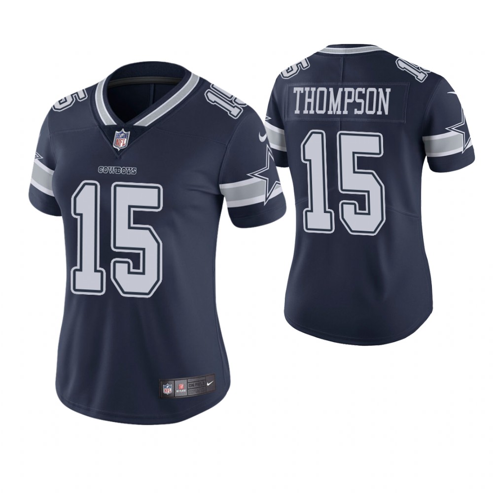 Women Dallas Cowboys #15 Deonte Thompson Navy Game Jersey Women Dallas Cowboys #15 Deonte Thompson Navy Game Jersey