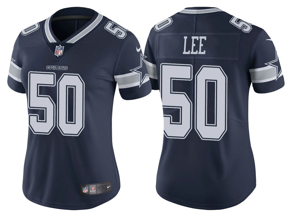 Women Dallas Cowboys #50 Sean Lee Navy Vapor Untouchable Limited Jersey