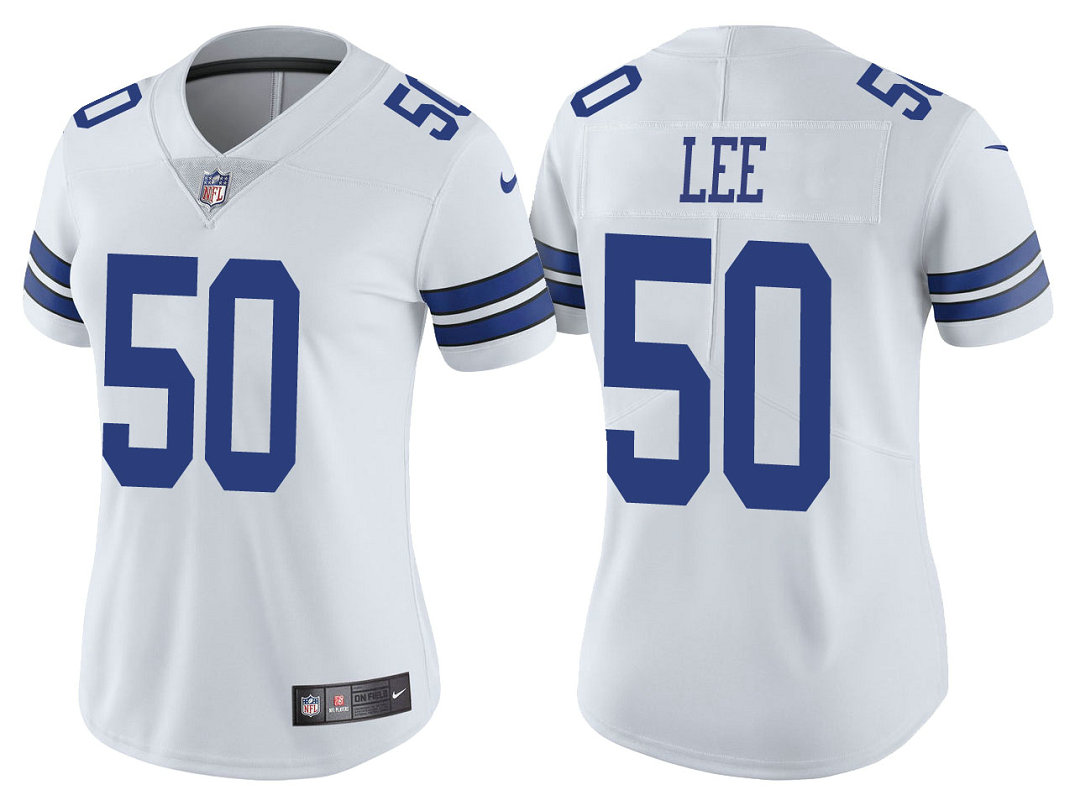 Women Dallas Cowboys #50 Sean Lee White Vapor Untouchable Limited Jersey