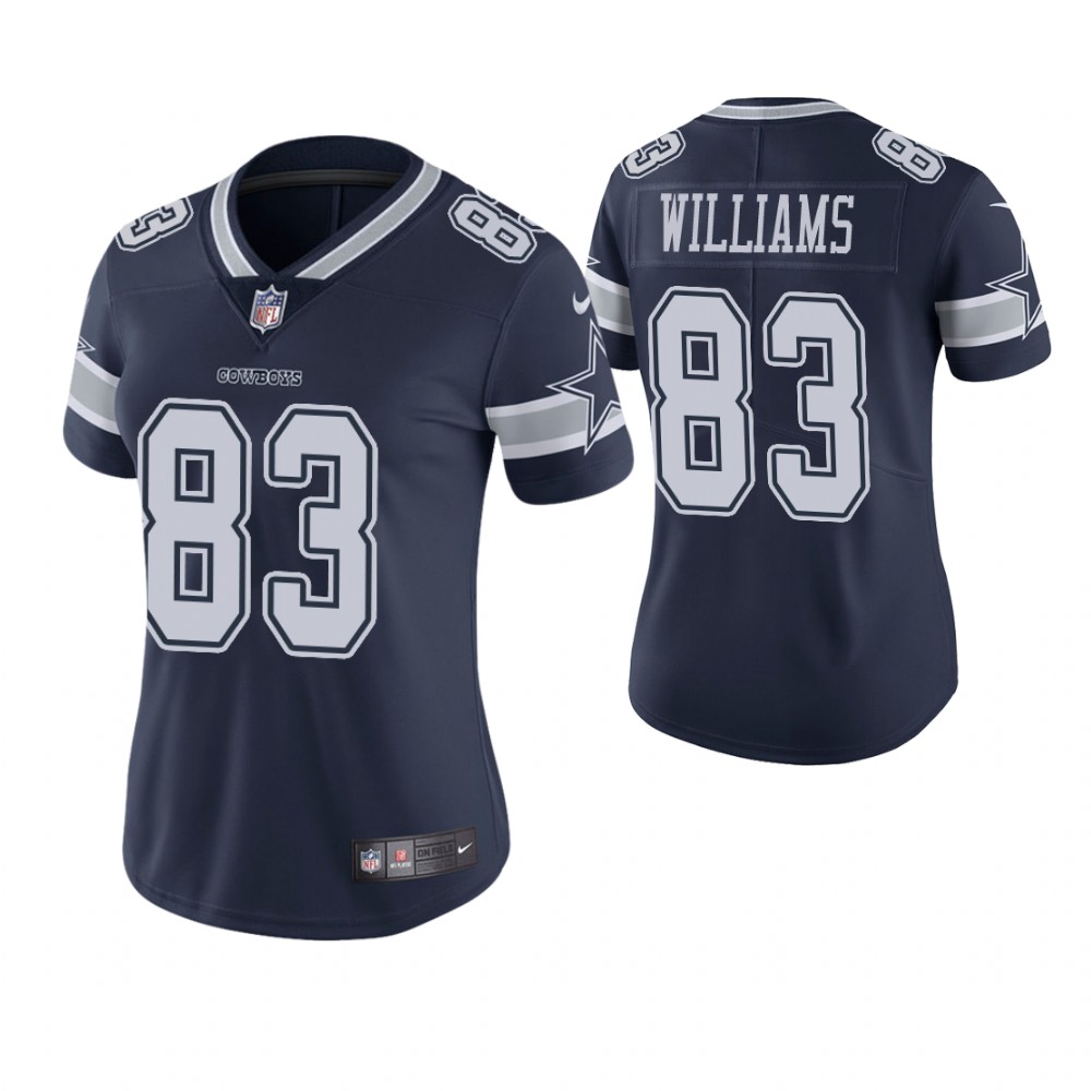 Women Dallas Cowboys #83 Terrance Williams Navy Game Jersey