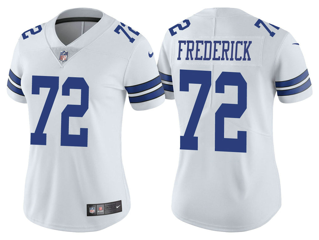 Women Dallas Cowboys #72 Travis Frederick White Vapor Untouchable Limited Jersey